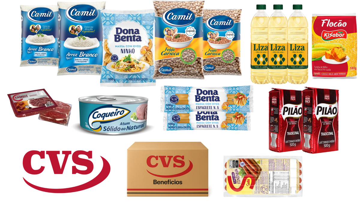 Promoção CVS 2 Cesta Básica Custo Beneficio Alimentação + Produtos de Higiene