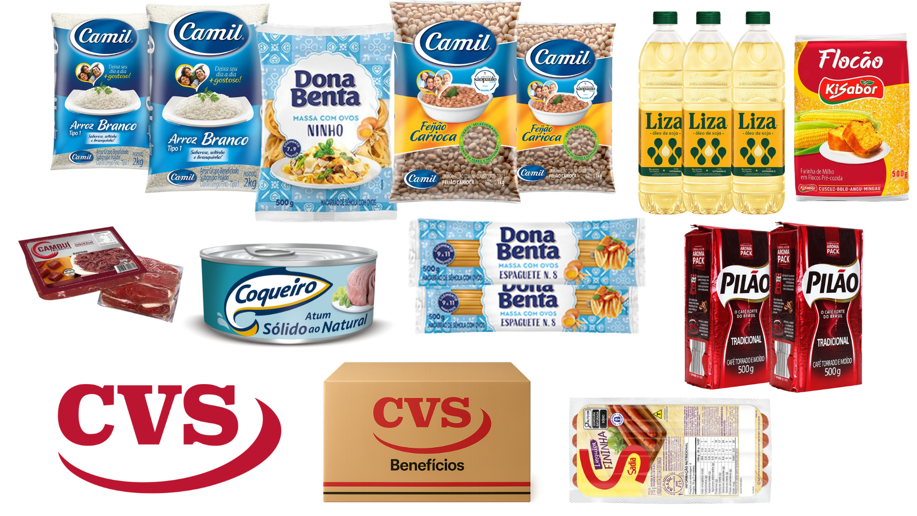 Promoção CVS  2 Cesta Básica Custo Beneficio Alimentação + Produtos de Higiene